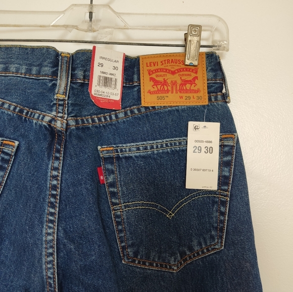 NWT Levi's 505 Classic Blue Men's Jeans Size 29 - Picture 5 of 8